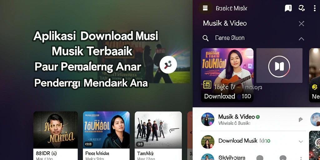 Tampilan antarmuka aplikasi 88IDR untuk download musik dengan fitur lengkap.