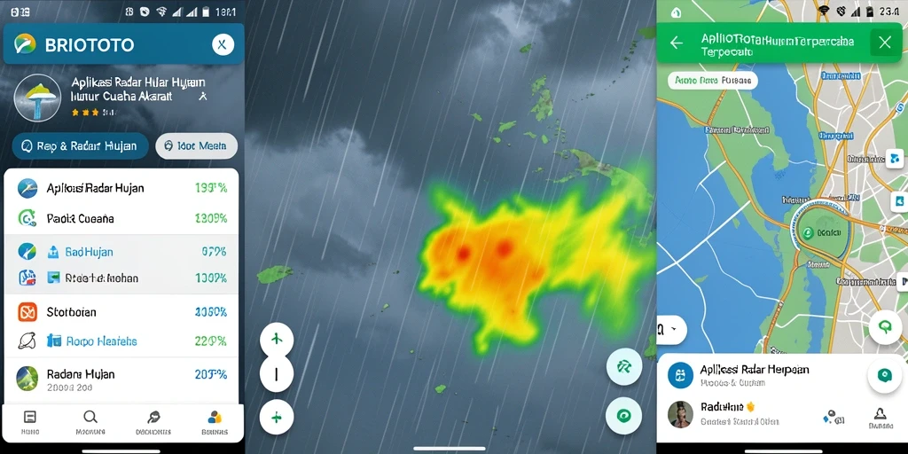 Tampilan antarmuka BRIOTOTO yang menampilkan radar hujan secara detail.