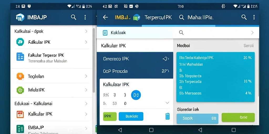 Tampilan antarmuka IMBAJP yang intuitif untuk kalkulasi IPK.