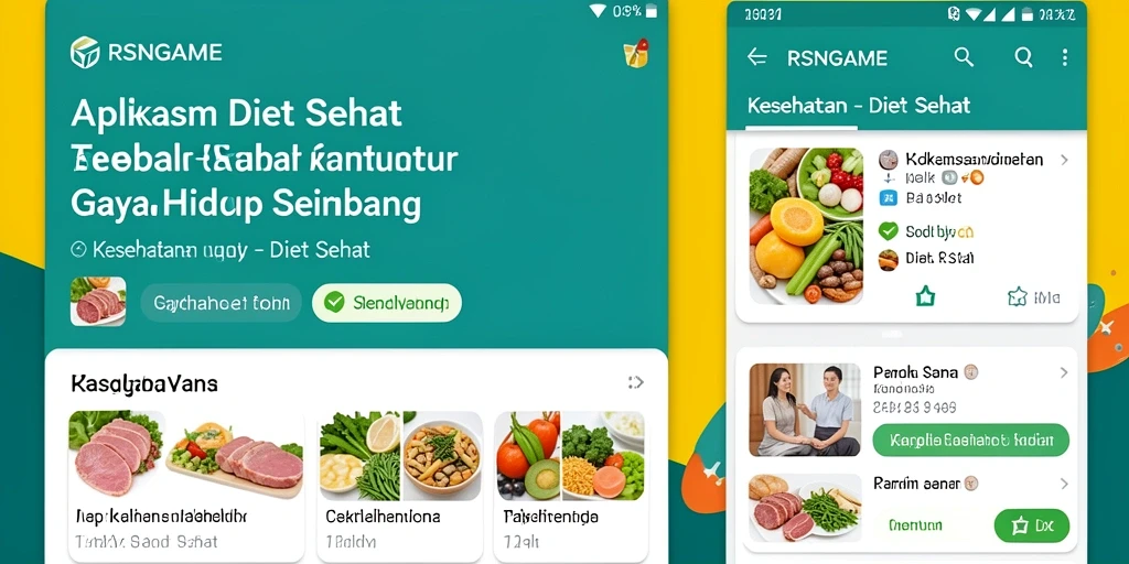 Antarmuka RSNGAME yang menarik untuk pengaturan diet sehat.
