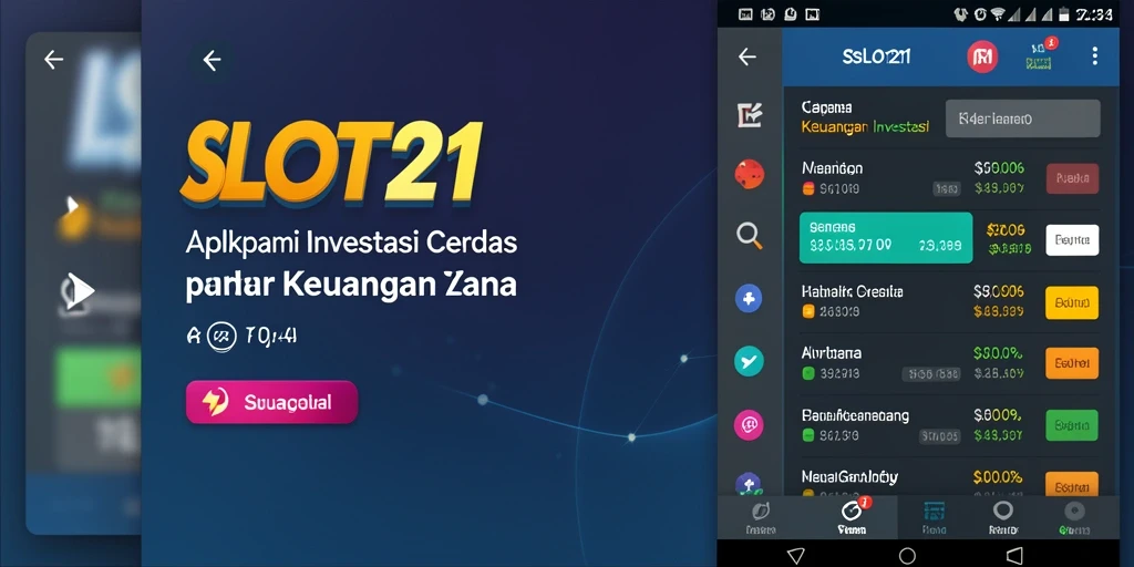 Tampilan antarmuka SLOT21 yang modern dan user-friendly untuk investasi.