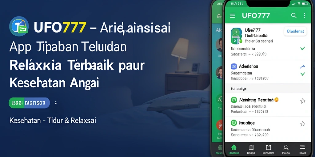 Tampilan antarmuka UFO777 yang menenangkan dan intuitif untuk tidur berkualitas.